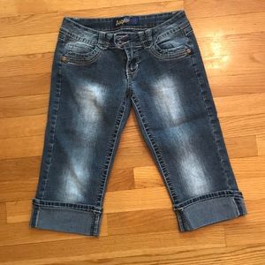 Angel Stretch Jean Capris Sz 5